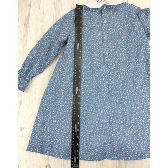 La Coqueta Blue Floral Smocked Girls Dress Sz 6 NWT - Picture 9 of 11